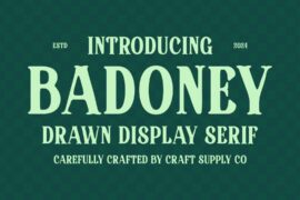 Badoney Drawn Demo Font