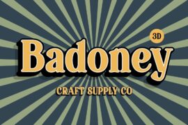 Badoney Extrude Right Demo Font