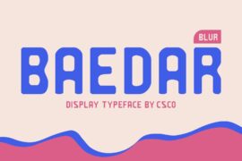 Baedar Blur Demo Font