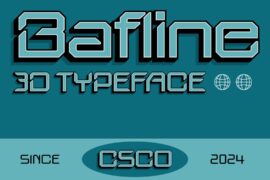 Bafline Extrude Right Demo Font
