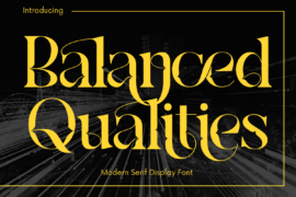 Balanced Qualities Demo Font