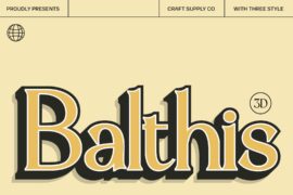 Balthis Extrude Right Demo Font