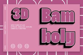 Bamboly Extrude Right Demo Font