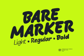 Bare Marker Font Family