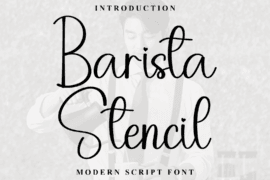 Barista Stencil Font