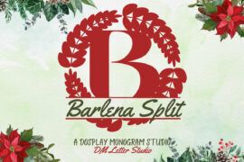 Barlena Split Monogram Font