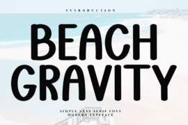Beach Gravity Font