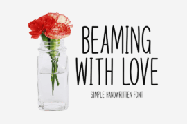 Beaming With Love Font
