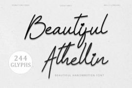 Beautiful Athellin Demo Font Family