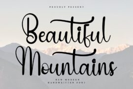 Beautiful Mountains Font