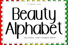 Beauty Alphabet Font