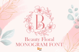 Beauty Floral Monogram Font