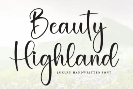 Beauty Highland Font