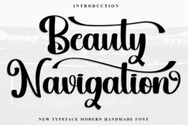 Beauty Navigation Font