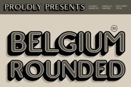 Belgium Rounded Extrude Right Demo Font