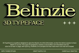 Belinzie Extrude Right Demo Font