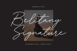 Belitany Signature Font