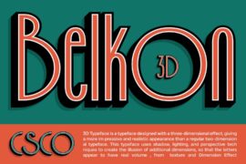 Belkon Extrude Right Demo Font