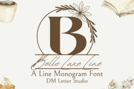 Belle Luxe Line Monogram Font