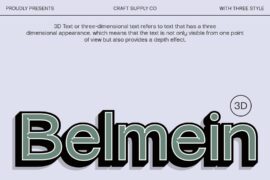 Belmein Extrude Right Demo Font