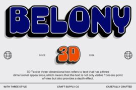 Belony Extrude Right Demo Font