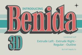 Benida 3D Demo Font