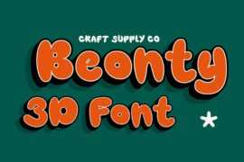 Beonty Extrude Right Demo Font