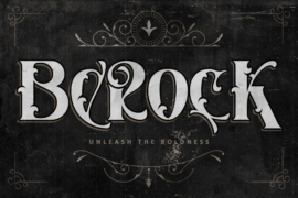 Berock – Personal use Font