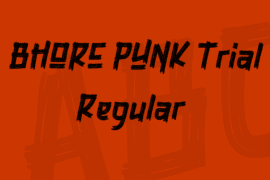 BHORE PUNK Trial Font