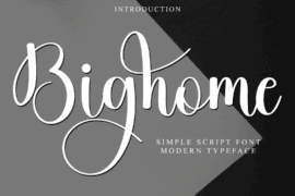 Bighome Beauty Font