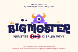 Bigmoster personal Font