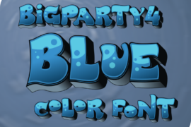 BigParty4Blue Font