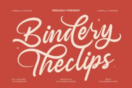 Bindery Theclips DEMO VERSION Font