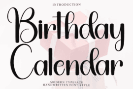 Birthday Calendar Font