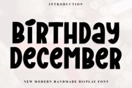 Birthday December Font