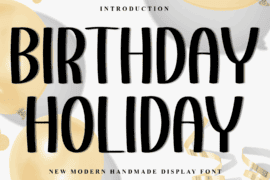 Birthday Holiday Font