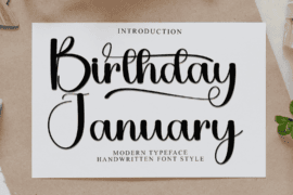 Birthday January Font