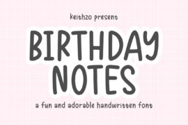 Birthday Notes Font