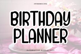 BIRTHDAY PLANNER Font