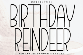 Birthday Reindeer Font