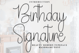 Birthday Signature Font