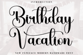 Birthday Vacation Font