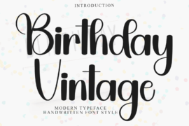 Birthday Vintage Font