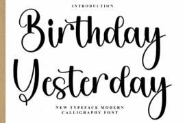 Birthday Yesterday Font