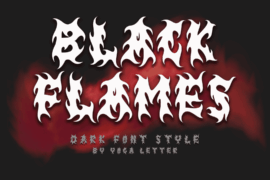 BLACK FLAMES Font