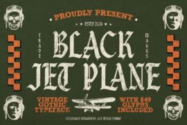 Black Jet Plane Font