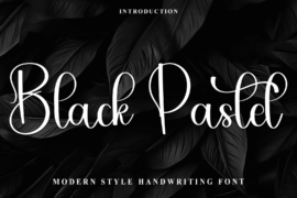 Black Pastel Font