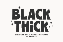 Black Thick Font