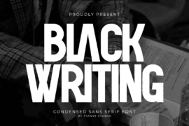 Black Writing Font