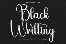 Black Writting Font